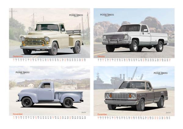 A2 Wandkalender 2024 mit Motiv von American Pickup